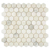 Calacatta Oliva Marble Hexagon Mosaic Tile Sheet in Polished or Honed Finish