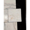 White marble calacatta verde royale 12x12 tumbled tile with subtle gray and beige veining for flooring and walls