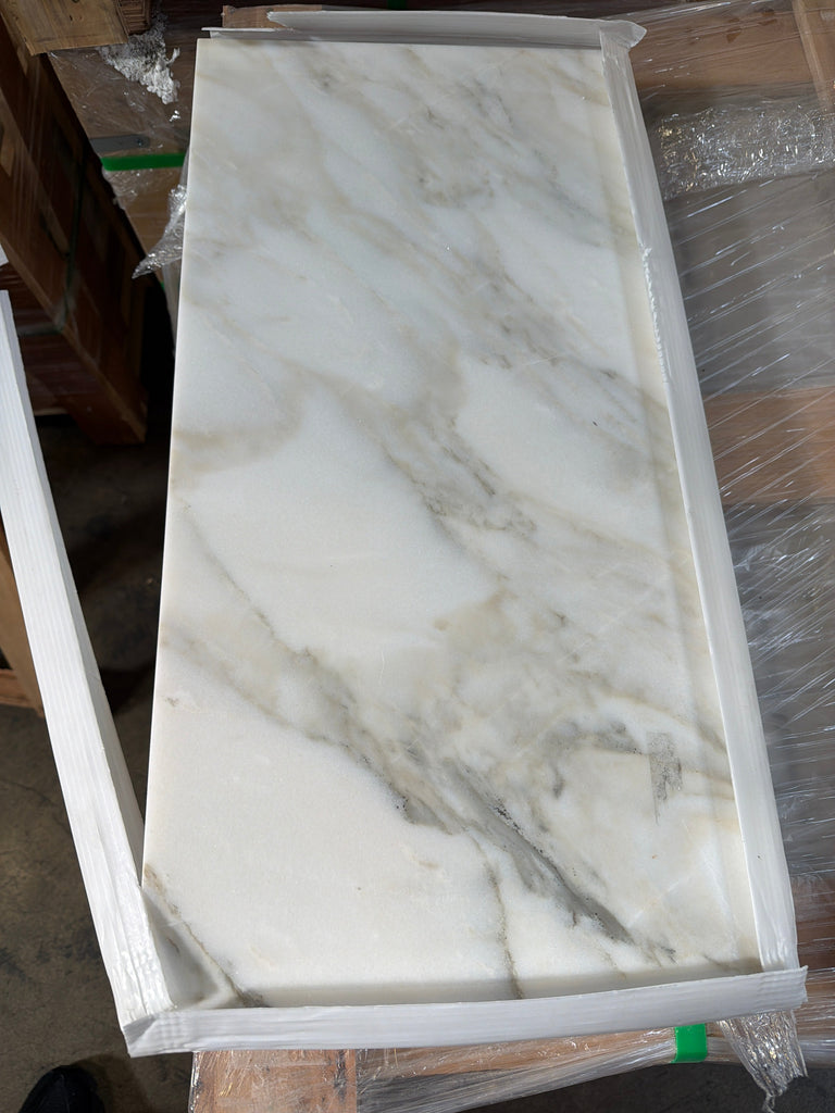 Calacatta Verde Royale Marble 12x24 Polished Tile Slab