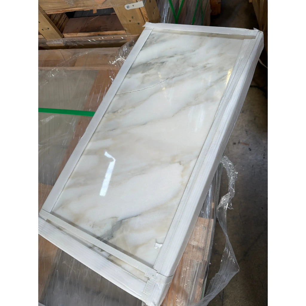 Calacatta Verde Royale Marble 12x24 Polished Tile with Gray Veining