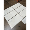 Calacatta Oliva Marble 18x36 Tile with Polished White Finish and Black Veining