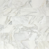 Calacatta Oliva Marble 18X36 tile with white marble, gray, and gold veining
