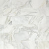Calacatta Oliva Marble 18X36 tile with white marble, gray, and gold veining
