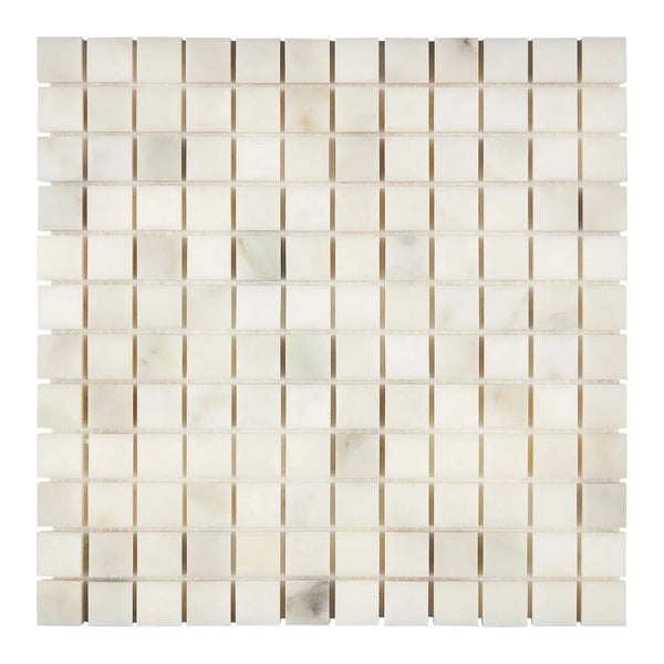 Calacatta Oliva Marble 1X1 Mosaic Tile Sheet in Polished or Honed Finish