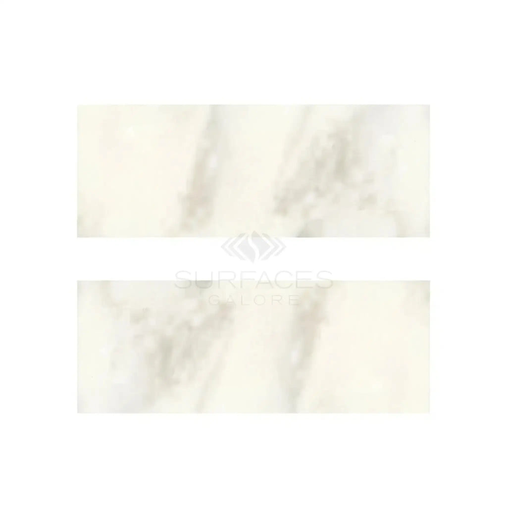 Rectangular marble-patterned Calacatta Oliva Marble 4X12 tile in polished or honed finish