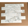 Calacatta Verde Royale Marble 4x12 Polished Subway Tile