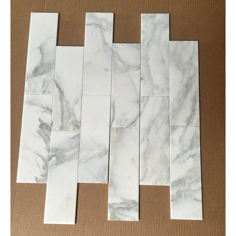 Calacatta Verde Royale Marble 4x12 Polished Subway Tile