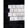 Calacatta verde royale marble 4x4 tile tumbled white marble mosaic with subtle gray veining and rustic edges