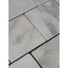 Calacatta verde royale marble 6x6 tile tumbled gray stone pavers with subtle marbled texture and uneven edges
