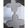 Calacatta verde royale marrakech marble mosaic tile 12x12 honed with white and light gray hexagonal and star shapes