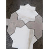 Calacatta verde royale marrakech marble mosaic tile 12x12 honed with white and gray star-shaped pattern