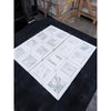 White marble mosaic tile calacatta verde royale with geometric squares and diamonds and natural gray veining