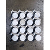 Calacatta verde royale noble ring marble mosaic tile 12x12 honed featuring black and white interlocking circular pattern