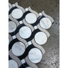 Calacatta verde royale noble ring marble mosaic tile 12x12 honed with white and black curved interlocking patterns