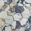 Calacatta Viola 2 Inch Hexagon Polished or Honed Marble Mosaic Tiles Display