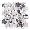 Calacatta Viola 2 inch Hexagon Polished and Honed Marble Mosaic Tile Display