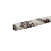 Calacatta Viola Imperiale marble pencil liner trim, 1/2x12, polished white with brown veining