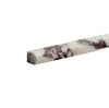 Calacatta Viola Imperiale marble pencil liner trim, 1/2x12, polished white with brown veining
