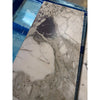 Calacatta Viola Imperiale marble slab, 12x24 polished-honed, white with gray veining