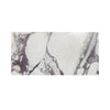 Calacatta Viola Imperiale marble slab, white with purple-gray veining, 12x24 polished-honed