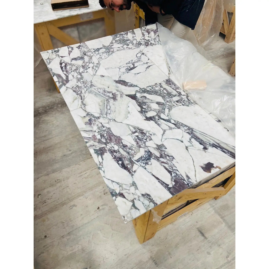Calacatta Viola Imperiale Marble 12x24 polished-honed countertop