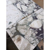 Calacatta Viola Imperiale marble slab, white-gray with intricate veining, 12x24 polished-honed