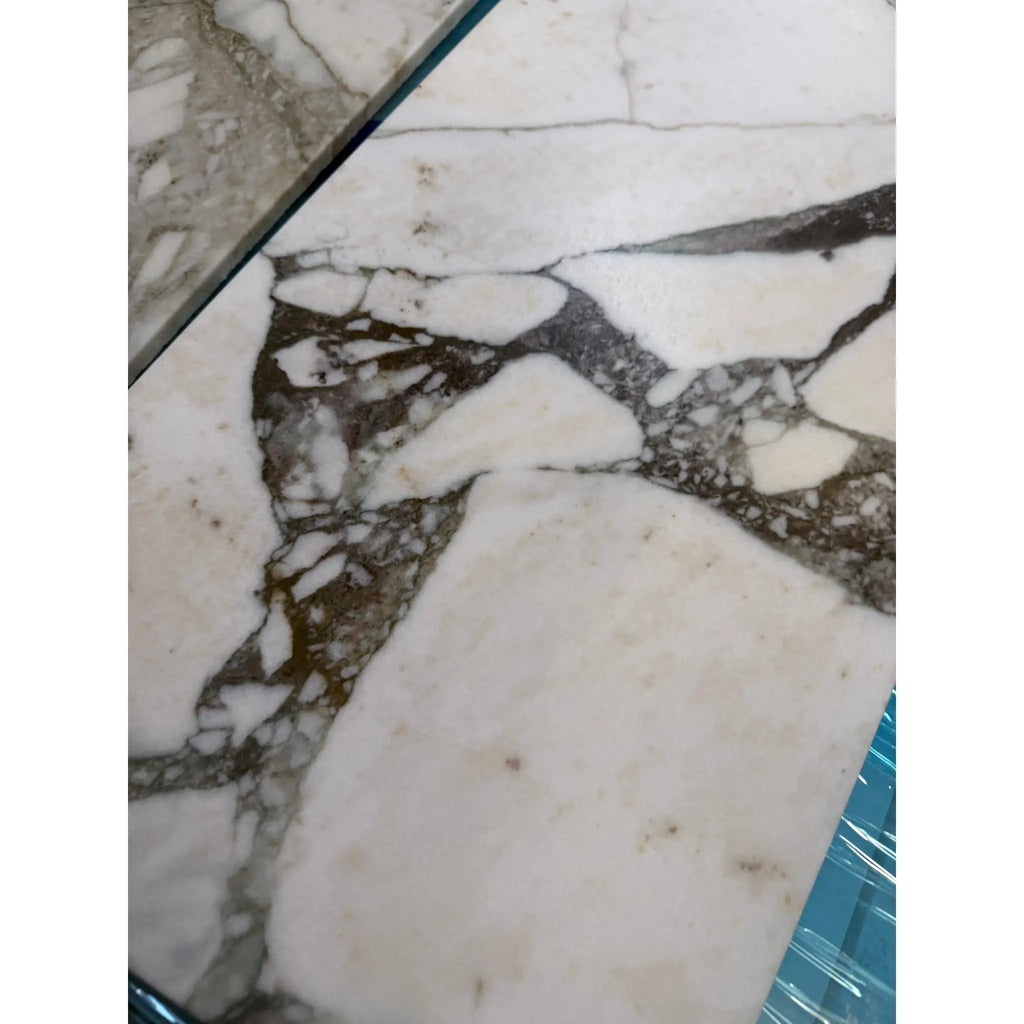 Calacatta Viola Imperiale marble slab with dark veining and green undertones