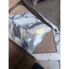 Calacatta Viola Imperiale marble 2x8 chevron mosaic with black veining