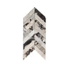 Calacatta Viola Imperiale black white chevron mosaic tile panel