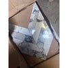 Calacatta Viola Imperiale white gray marble chevron mosaic tile panel