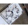 Calacatta Viola Imperiale marble 4x12 polished-honed hexagonal mosaic tiles with white and dark gray veining