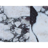 Calacatta Viola Imperiale marble slab with black and gray veining, 4x12 polished-honed