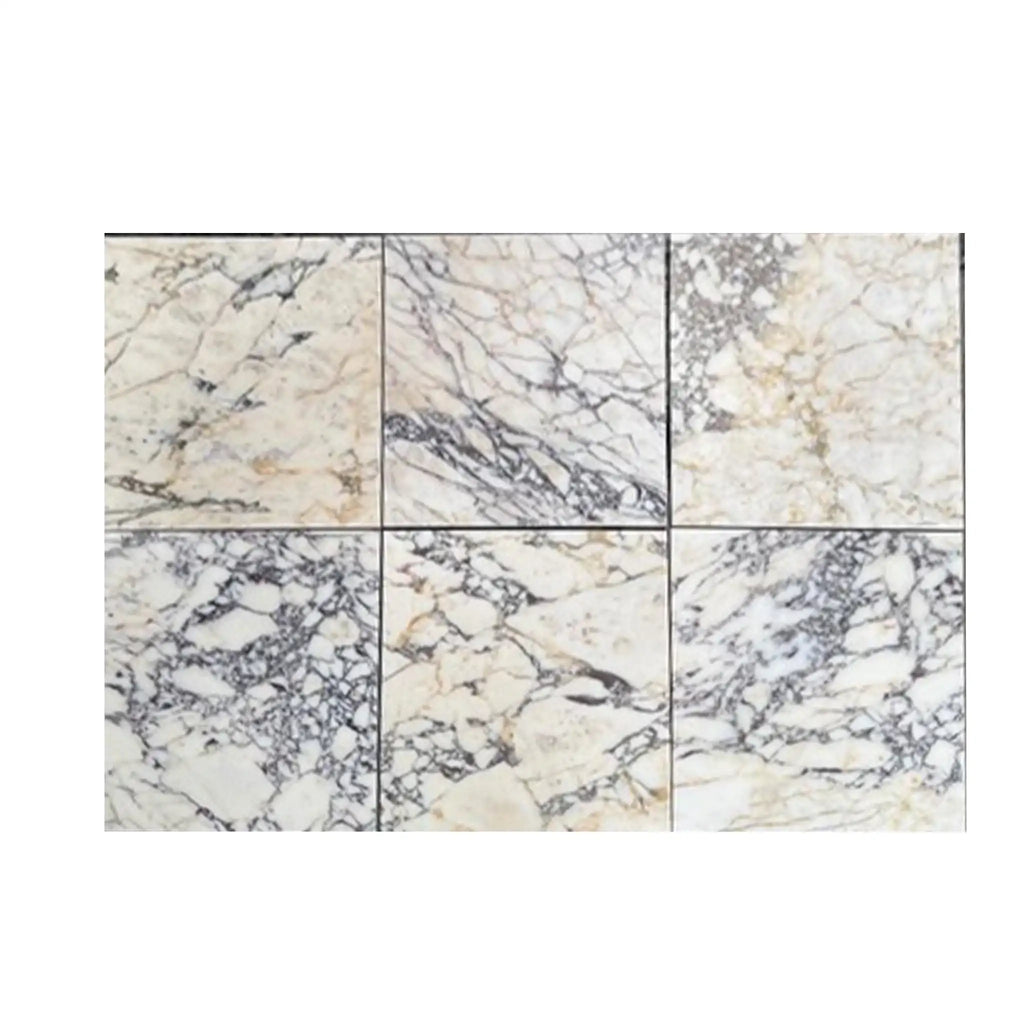 Calacatta Violetta Royale Monet Marble 12x12 polished-honed tiles