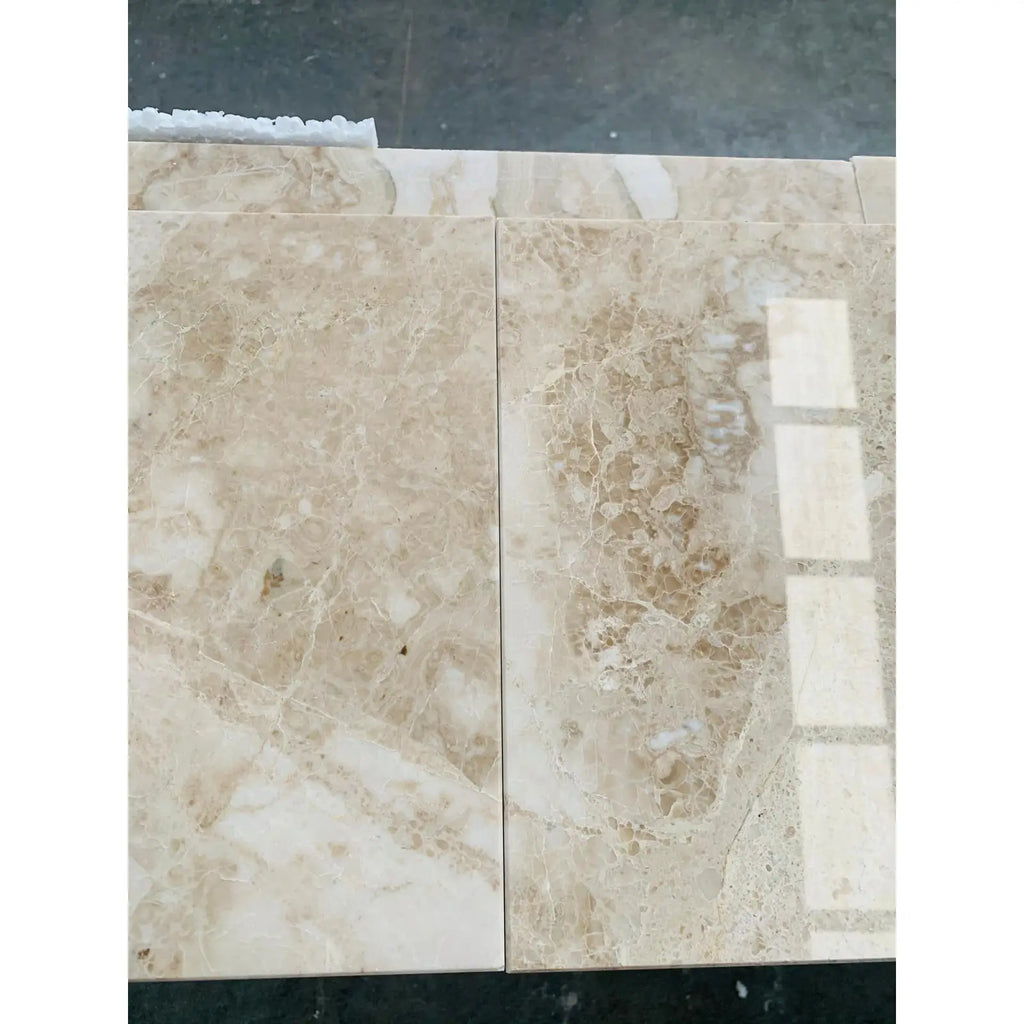 Polished Cappuccino Marble 18x18 tiles showcasing elegant marble flooring detail