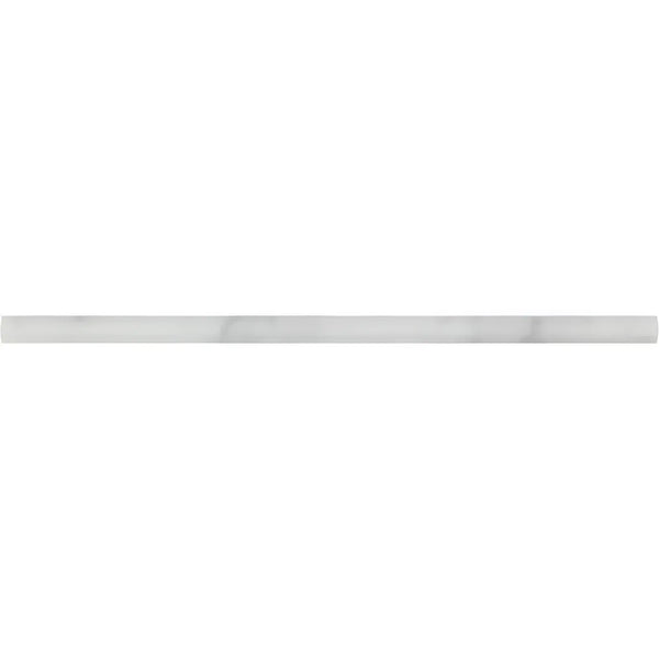 Thin Carrara White marble strip in 1/2X12 Pencil Liner polished finish