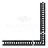 Black and white mosaic tile border in Carrara White 2X12 Bias Border, polished or honed