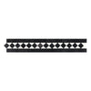 Black and white mosaic tile border of Carrara White 2X12 BIAS Border Polished or Honed
