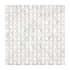 Carrara White 3-D Small-Bread Mosaic Marble Tile Polished or Honed in white marble