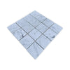 Square white marble mosaic tiles with gray veining, Carrara White 3X3 Tumbled