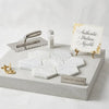 Carrara white 5 inch hexagon mosaic marble tile polished with white hexagonal marble and subtle gray veining arranged