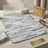 Gray and white italian marble mosaic tile with sleek modern design carrara white bamboo sticks polished or honed