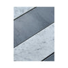 Gray and white marble surface of Carrara White Bardiglio Imperiale 3 X 12 Field Tile