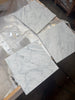 Carrara White Marble 12x12 polished tiles with gray veining