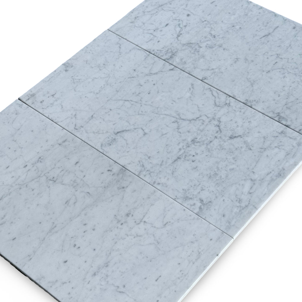 Gray marble tiles of Carrara White Marble 12X24 Polished or Honed for elegant decor