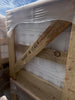Carrara White Marble 12x24 door wrapped in plastic with Made in Italy brace