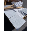 Carrara White Marble 18x18 Polished Slabs with Gray Veining on Pallets