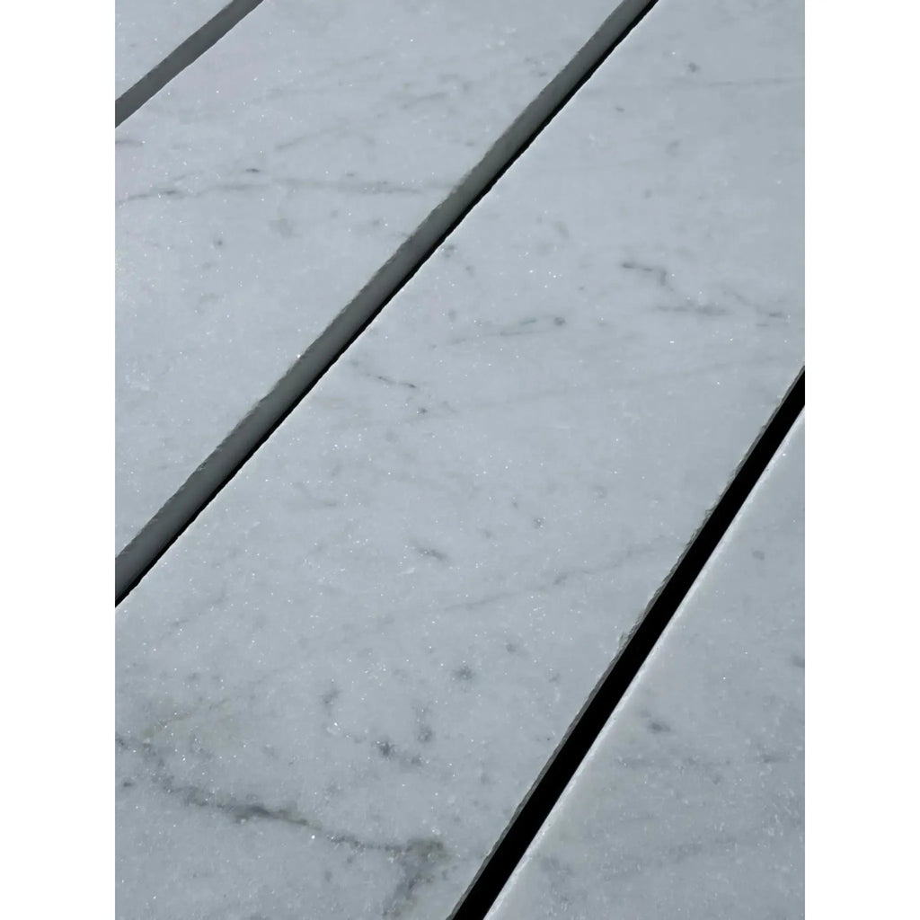 Carrara White Marble 3’’ X 12’’ Field Tile showcasing elegant white marble floor tiles