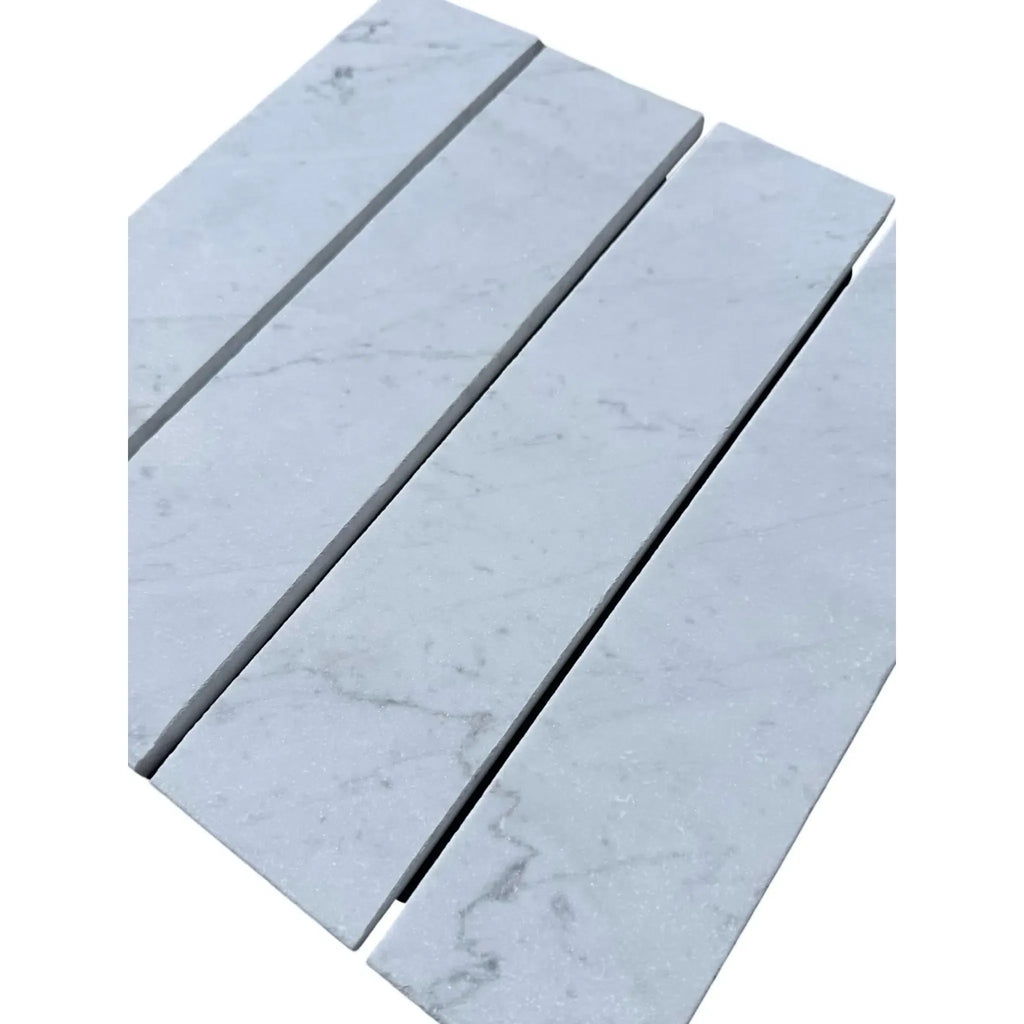 Carrara White Marble 3’’ X 12’’ Rectangular Marble Field Tiles for elegant design