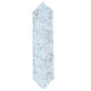 Marble-patterned elongated tile in Carrara White Marble 3 X 12 Picket Mosaic design