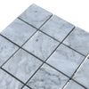 Carrara White Marble 3X3 Mosaic showcasing elegant square marble mosaic tiles
